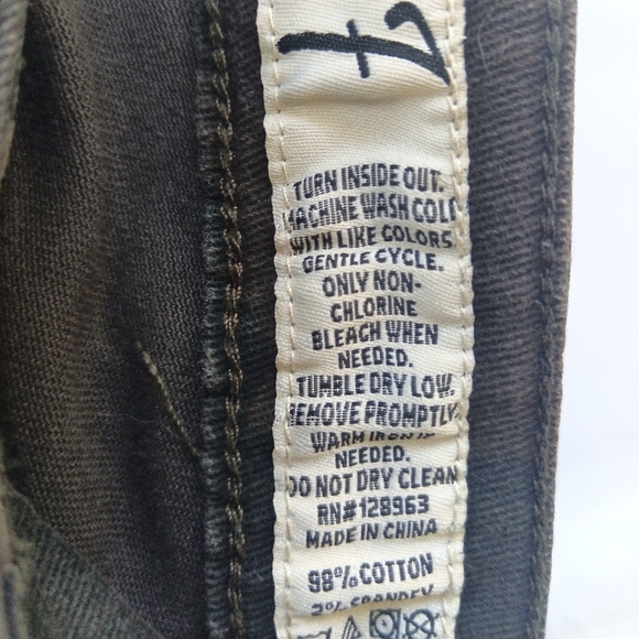 [27] Women's Hi-Rise Camo-green Button-Fly Skinny Jeans Non-Stretch - Picture 4 of 13